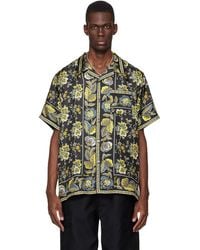 vowels - Short Sleeve Silk Scarf Shirt - Lyst