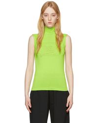 VTMNTS - Col roulé vert en viscose - Lyst