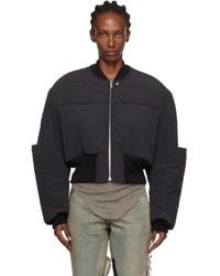 Rick Owens - Concordians Girdered Cropped Bomber Down Jacket - Lyst