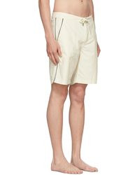 Solid & Striped Solidstriped Off- Piped Board Shorts - Natural