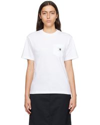 Carhartt - T-shirt blanc à poche - Lyst