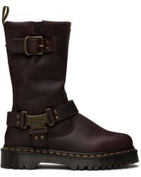 Dr. Martens - Anistone Hi Leather Biker Boots - Lyst