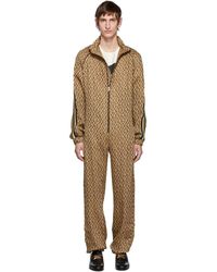 Gucci Brown G Rhombus Jumpsuit - Multicolour