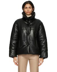 nanushka hide jacket black