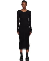 Rick Owens - Concordians Rib Long Sleeve Midi Dress - Lyst