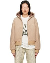 A Bathing Ape - Blouson Rembourré En Velours Côtelé À Capuche - Lyst