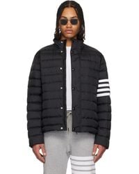 Thom Browne - Shiny Ripstop 4-Bar Lightweight Down Jacket - Lyst