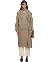 Totême - Toteme Taupe Wrap Trench Coat - Lyst