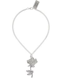 Chopova Lowena Rose Small Chain Necklace - White