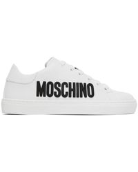 Moschino - ホワイト ロゴ スニーカー - Lyst