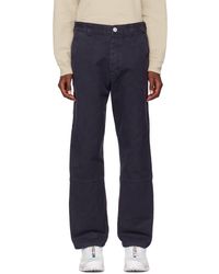 Stone Island - ネイビー Marina トラウザーズ - Lyst