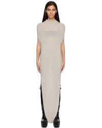Rick Owens Off-white Crater Maxi Dress in Black | Lyst