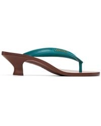 Versace - Sophie Rubber Thong Heeled Sandals - Lyst