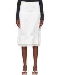 TOTEME - Layered Satin Midi Skirt - Lyst