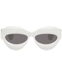 Loewe - Gray Inflated Cat-eye Sunglasses - Lyst