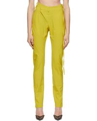 OTTOLINGER - Yellow Polyester Trousers - Lyst