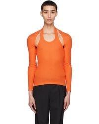 Dion Lee - Orange Modular Halter Long Sleeve T-shirt - Lyst