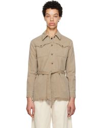 A.P.C. - . Taupe Joann Jacket - Lyst