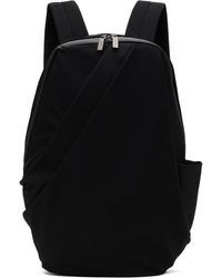Yohji Yamamoto - Sac À Dos Noir En Gabardine De Laine À Plis Et À Doublure En Nylon - Lyst