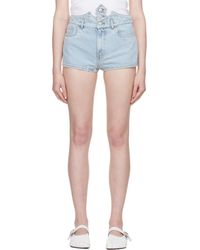 Coperni - Short Bleu En Denim À Taille En Forme De Couronne - Lyst