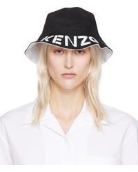 KENZO - & White Paris Reversible Graphy Bucket Hat - Lyst