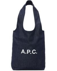 A.P.C. - Ninon Small Denim Tote - Lyst