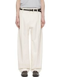 Lemaire - Off- Pleated Carrot Trousers - Lyst