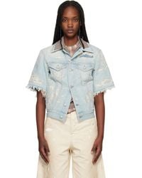 Acne Studios - Mended Denim Jacket - Lyst