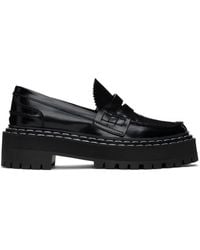 Proenza Schouler - Black Lug Sole Platform Loafers - Lyst