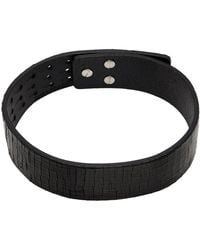 Our Legacy - Black 3 Cm Crack Leather Choker - Lyst