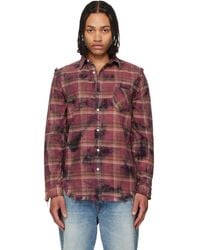R13 - Shredded Seam Drop Neck Shirt - Lyst