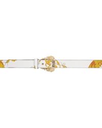 Versace - White Chain Couture Baroque Buckle Belt - Lyst