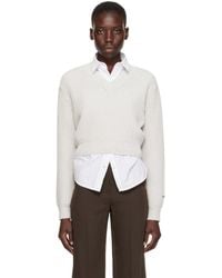 RECTO. - Off- V-neck Sweater - Lyst