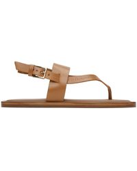 Max Mara - Tan Thongstitch Sandals - Lyst