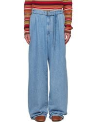 Dries Van Noten - Belted Pleat Jeans - Lyst
