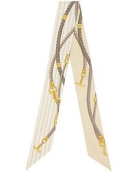 Versace - Foulard en soie à motifs motif nautique à clés grecques - Lyst