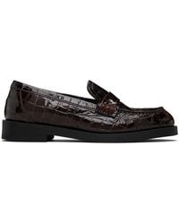 Jimmy Choo - Burgundy Ivy Loafers - Lyst