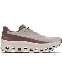 On Shoes - Taupe & Burgundy Cloudmster Void Sneakers - Lyst