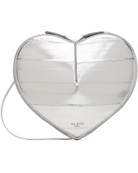 Alaïa - Silver 'le Cœur' Shoulder Bag - Lyst
