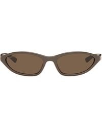 Balenciaga - Taupe Neo Oval 2.0 Sunglasses - Lyst