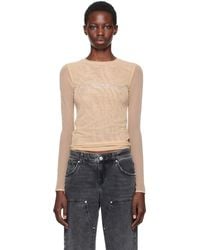 Blumarine - T-Shirt À Manches Longues À Logo En Pierres Du Rhin Brodées - Lyst