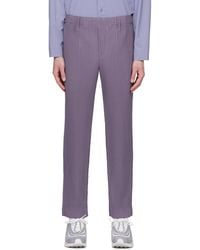 Homme Plissé Issey Miyake - Homme Plissé Issey Miyake Purple Tailored Pleats 1 Trousers - Lyst