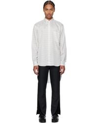 Comme des Garçons - ホワイト ホリゾンタルストライプ シャツ - Lyst