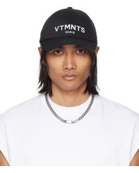 VTMNTS - Casquette 'paris' noire à logo - Lyst