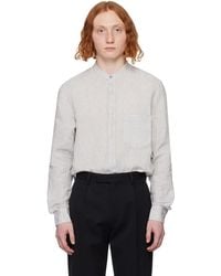 ZEGNA - Gray Button Shirt - Lyst