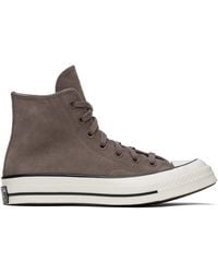 Converse - Taupe Chuck 70 Heritage Suede Sneakers - Lyst