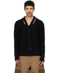 Simone Rocha - Cable Knit Slash Cardigan - Lyst