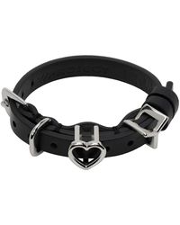 Y. Project - Bracelet de style ceinture noir à breloques de cœur et à logo - Lyst
