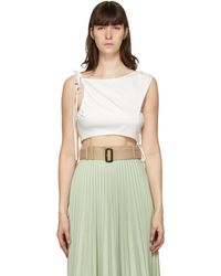 ANDERSSON BELL Drape String Sofie Tank Top - White