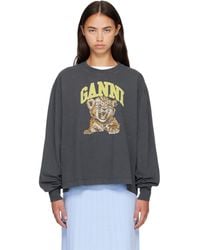 Ganni - Tiger Long-Sleeve T-Shirt - Lyst